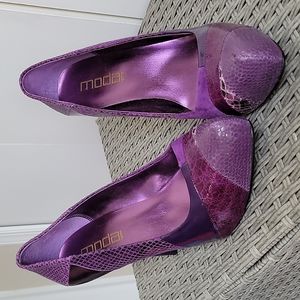Purple mixed tone high heel